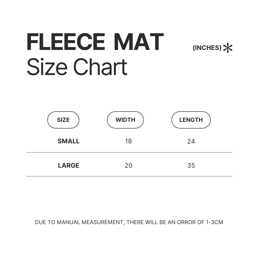 Fleece Mat Size Chart - The Fragrant Flower Blooms With Dignity Store
