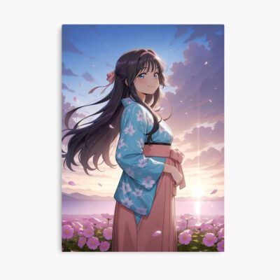 Kaoruko Waguri Blue Yukata Blossom Fragrant Flower Poster