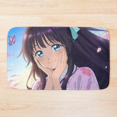 Fragrant Kaoruko Waguri Yukata Sakura Bloom Bath Mat