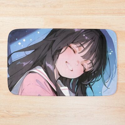 Kaoruko Waguri Dreamlike Smile Fragrant Flower Blooms Bath Mat