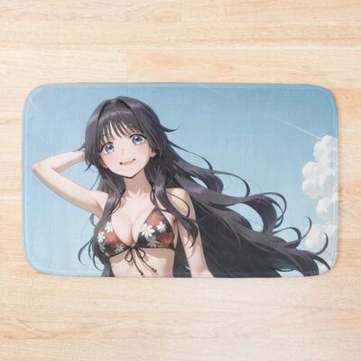 Kaoruko Waguri Tropical Bikini Fragrant Flower Bath Mat