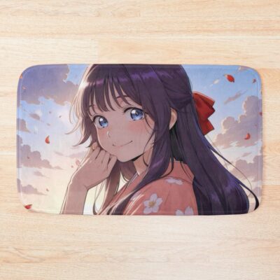 Kaoruko Waguri Lovely Yukata Fragrant Flower Blooms Bath Mat