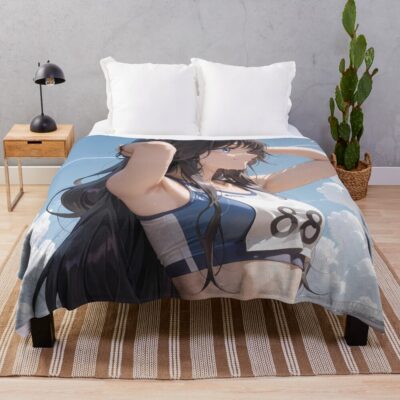 Kaoruko Waguri Sports Spirit Fragrant Flower Throw Blanket