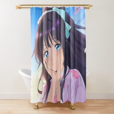Fragrant Kaoruko Sakura Bloom Anime Girl Waifu Shower Curtain