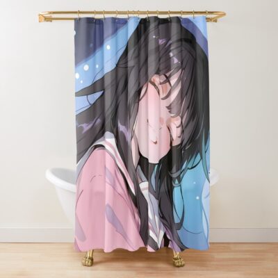 Kaoruko Waguri Dreamlike Smile Fragrant Flower Shower Curtain